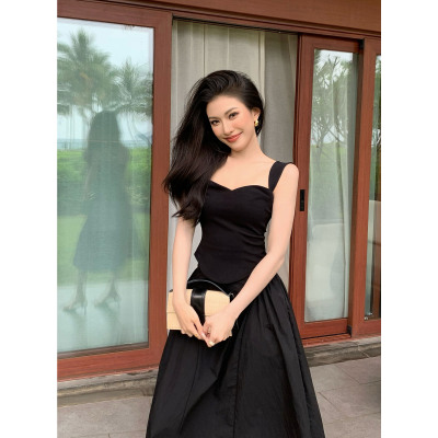 JIJINQI夏季纯欲无袖吊带
