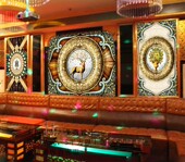 大型酒店吧台背景壁画墙布 饰壁布画墙纸 休闲会所高档奢华包房装
