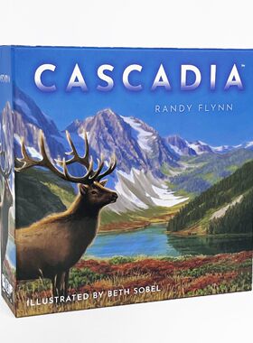 卡斯Cascadia桌游自然之旅卡迪亚含地标扩英文版互动多人卡牌游戏