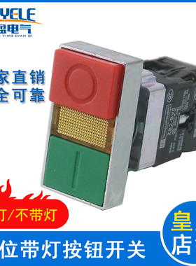 XB2-BW8465 双头带灯自复位按钮开关 AC220V 24V XB2-BL8425双位