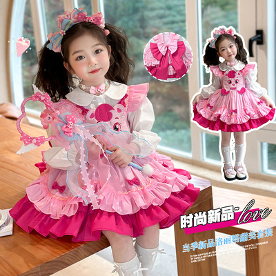女童爱心萌可洛丽塔公主裙春夏装