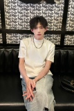 C316T1119P38控58春夏新款短袖T恤时尚修身百搭tee王嘉尔同款，男装T恤，电商C316