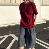 C316T8204P38夏装新款短袖T恤时尚百搭tee时尚polo衫圆领红色，男装T恤，电商C316
