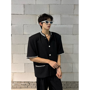 C316 Jk8325 P118 小香风珍珠系列小香风外套时尚宽松小清新男装图片