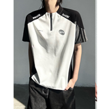 C316T8206P38原版品质短袖T恤拼接撞色tee速干衣时尚运动男女，男装T恤，电商C316