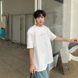 C316T2331P38夏季新款短袖T恤潮流纯棉圆领垫肩设计款tee男潮，男装T恤，电商C316