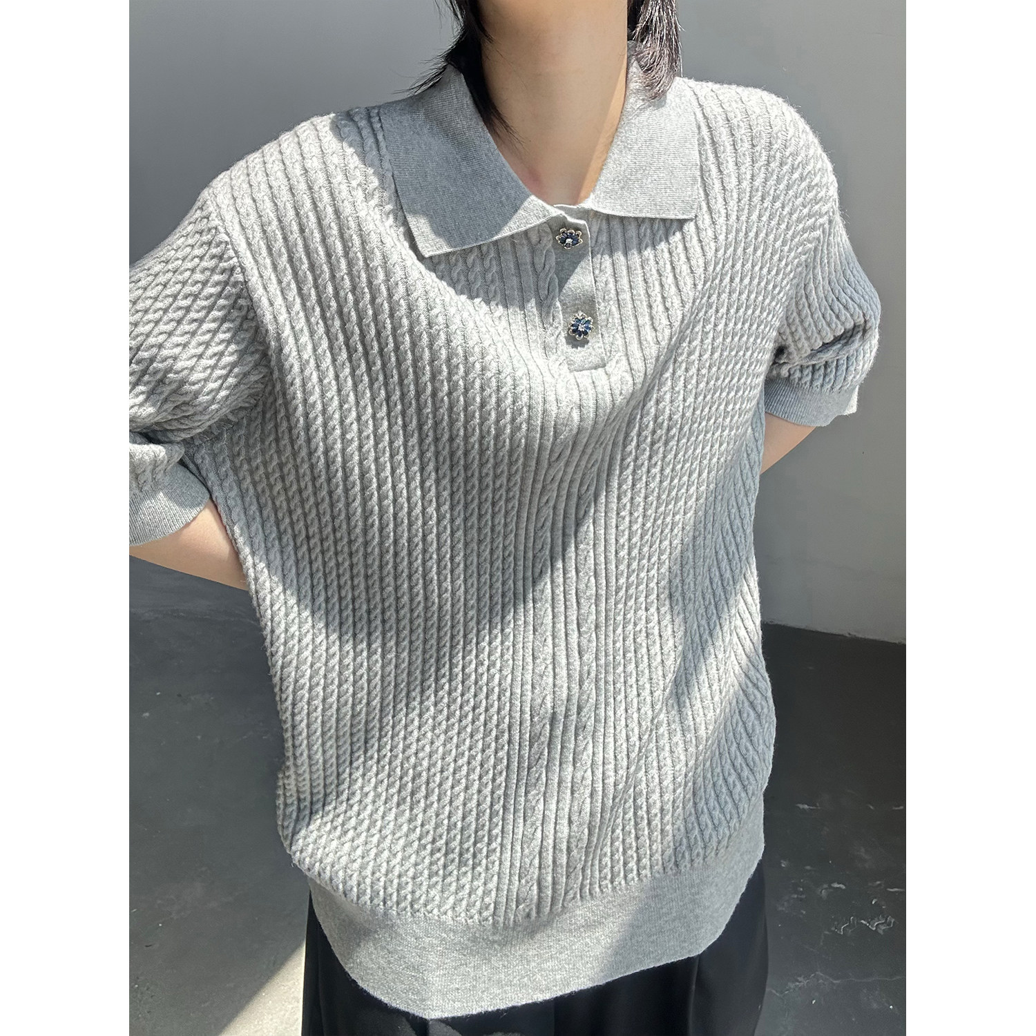 C316ZZT01P58夏装新款短袖针织衫T恤时尚百搭teepolo衫个性,男装针织衫/毛衣,电商C316