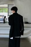 C316XZ1220P98秋冬新款黑色双排扣时尚西服黑色宽松百搭松弛感，男装西服，电商C316