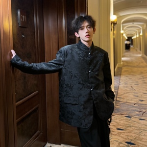 C316 XZ854 P158198春夏新款新中式时尚刺绣西服外套黑白图片
