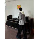 C316MY1261P88冬装新款连帽针织衫时尚连帽毛衣松弛感拼接线衫，男装针织衫/毛衣，电商C316