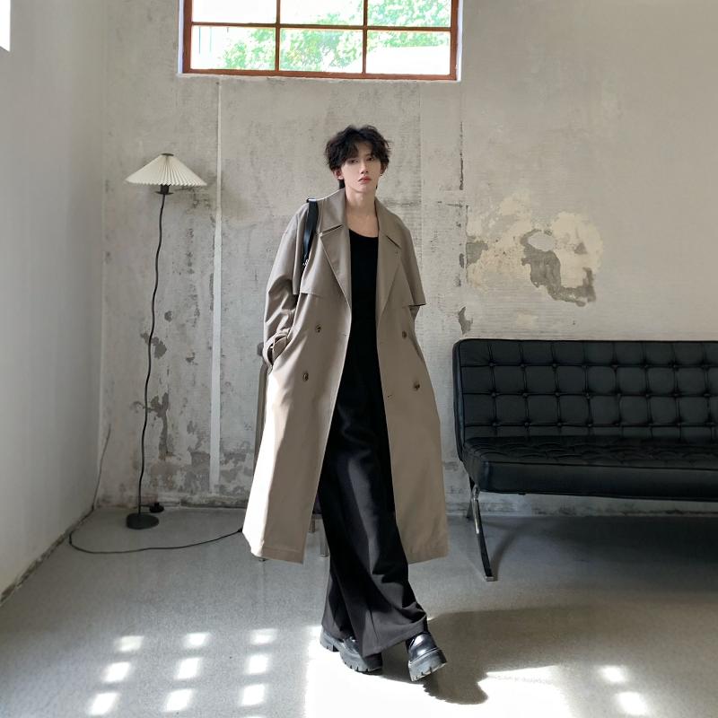 C316FY1243P138秋装新款卡其色风衣时尚中长款风衣外套松弛感,男装风衣,电商C316