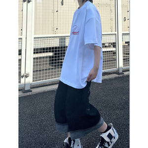 C316 TH411 P38 夏装新款刺绣宽松白色T恤短袖个性运动tee潮图片