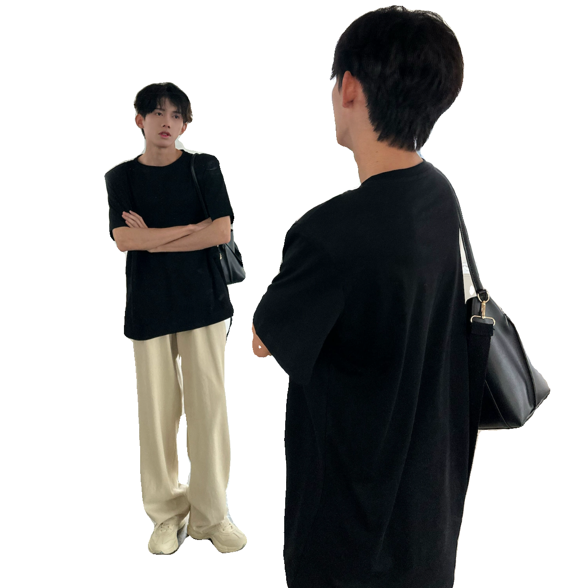 C316T2303P35春夏新款垫肩打底衫短袖T恤tee圆领款式纯棉现货,男装T恤,电商C316