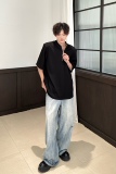 C316T1145P48夏装新款短袖polo衫时尚白色黑色个性简约T恤百搭，男装T恤，电商C316