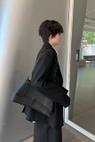 C316XZ1220P98秋冬新款黑色双排扣时尚西服黑色宽松百搭松弛感，男装西服，电商C316