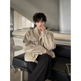 C316JK8037P108春装新款夹克衫短款外套卡其工装设计夹克宽松，男装夹克，电商C316