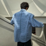 C316CS8099P88春夏新款长袖衬衫刺绣钉珠高品质衬衣骨脊设计，男装衬衫，电商C316