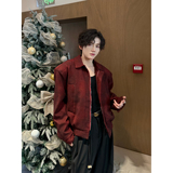 C316JK1062P108春装新款红色复古设计时尚短款外套夹克衫宽松，男装夹克，电商C316