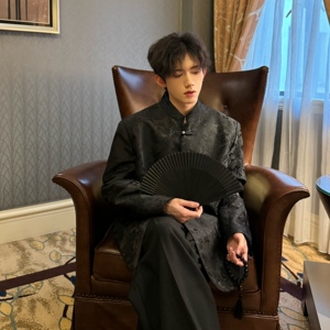 C316 XZ854 P158198春夏新款新中式时尚刺绣西服外套黑白图片