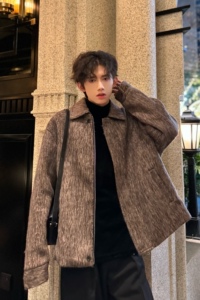 C316 JK826 P128 初春毛呢夹克外套时尚短款夹克衫呢子简约款男装图片