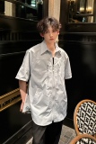 C316CS1116P58控78春夏新款短袖衬衫拉链设计个性衬衣男网红，男装T恤，电商C316