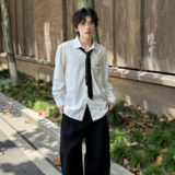 C316CS1233P58送领带时尚百搭DK制服班服校服情侣装长袖衬衫，男装衬衫，电商C316