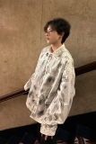 C316CS873P98118春夏新款长袖衬衫喷漆工艺个性衬衣宽松，男装衬衫，电商C316