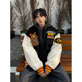 C316MY2023P148秋冬新款个性棉衣棒球服短款外套夹克拼接撞色，男装夹克，电商C316