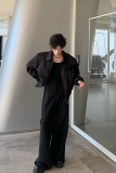 C316JK1213P128秋装蝴蝶结设计时尚宽松短款夹克外套松弛感，男装夹克，电商C316