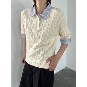 C316 T8228 P68 4色入 miu感polo衫毛衣针织短袖T恤时尚tee潮图片