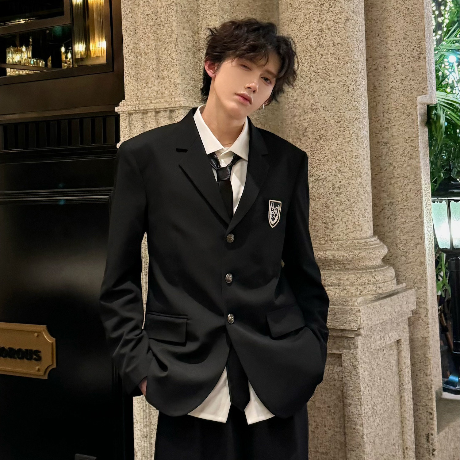 C316XZ1234P98秋冬新款制服校服班服西装学院风DK短款外套,男装西服套装,电商C316