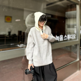 C316MY1261P88冬装新款连帽针织衫时尚连帽毛衣松弛感拼接线衫，男装针织衫/毛衣，电商C316