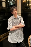C316CS1116P58控78春夏新款短袖衬衫拉链设计个性衬衣男网红，男装T恤，电商C316