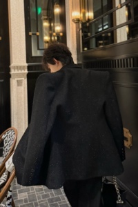 C316 XZ835 P138春装新款时尚亮片西服修身西装短款外套高级男图片
