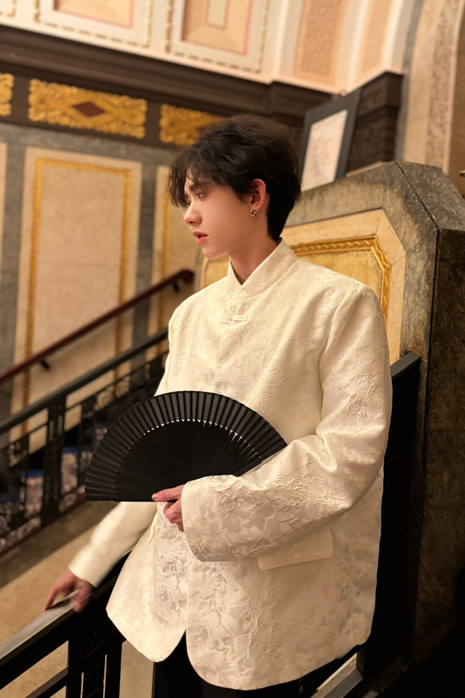 C316XZ854P158198春夏新款新中式时尚刺绣西服外套黑白,男装西服,电商C316