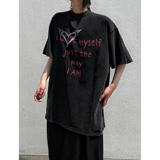 C316T8142P48夏装新款做旧短袖T恤时尚百搭深灰色字母tee，男装T恤，电商C316