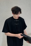 C316T1146P58夏装新款短袖T恤新中式tee黑色白色宽松潮设计，男装T恤，电商C316