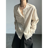 C316CS8125P68夏装新款亚麻衬衫防晒服时尚百搭长袖衬衣松弛感，男装防晒衣，电商C316