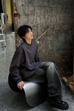 C316WY1232P58秋装新款短款卫衣圆领结构时尚宽松个性松弛感，男装卫衣，电商C316