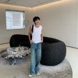 C316B2326P28春夏新款打底衫无袖背心时尚黑色白色汗背心，男装背心/马甲，电商C316