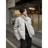 C316MY1120P138冬装新款灰色棉服时尚短袖外套结构设计棉袄，男装棉衣，电商C316