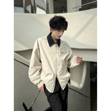 C316JK8999P98春装新款时尚百搭撞色夹克衫时尚短款外套牛仔领，男装夹克，电商C316