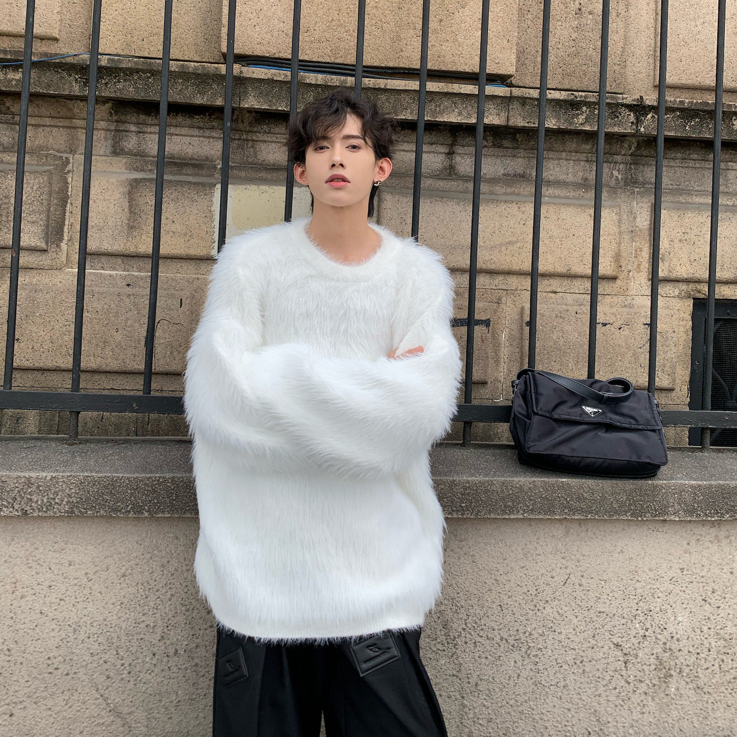 C316 MY128 P88 秋冬男士毛衣针织衫线衣毛衫套头潮流圆领高级图片
