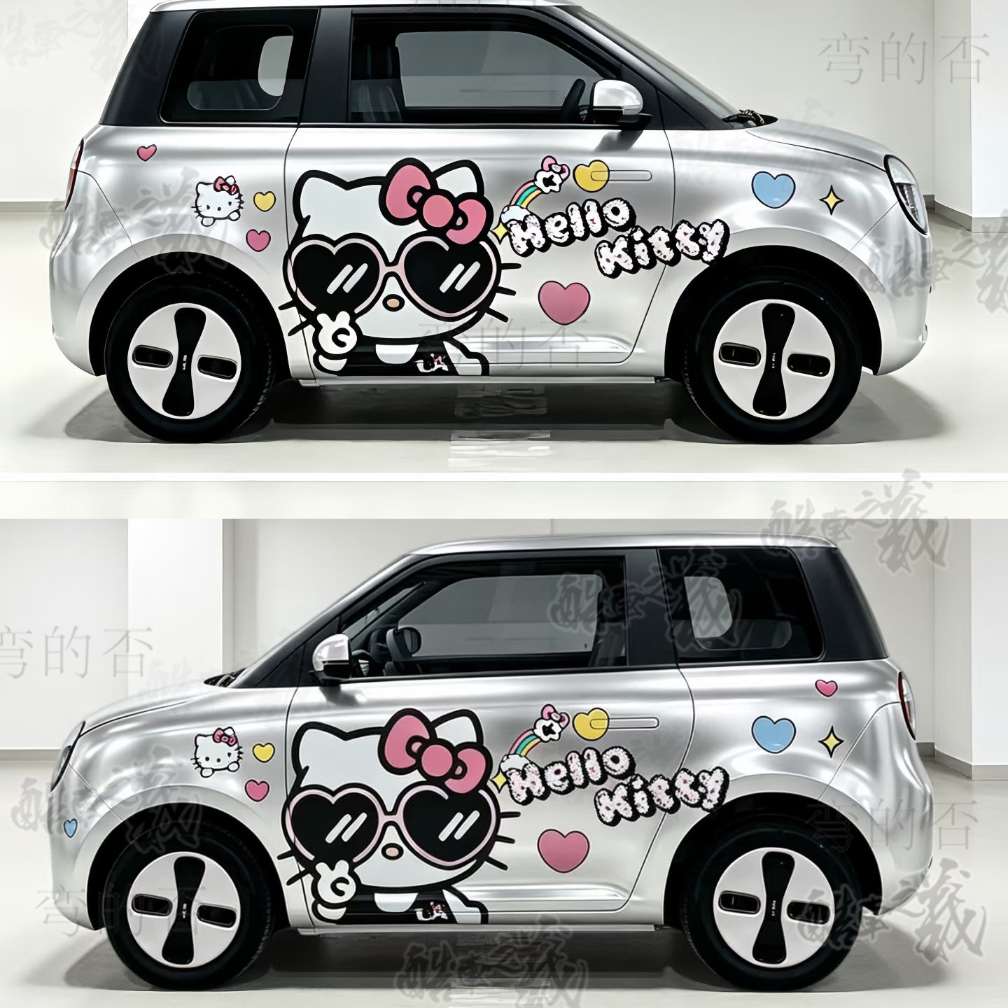 适用长安糯玉米Lumin车贴Hello Kitty可爱卡通埃尚A100c车贴纸