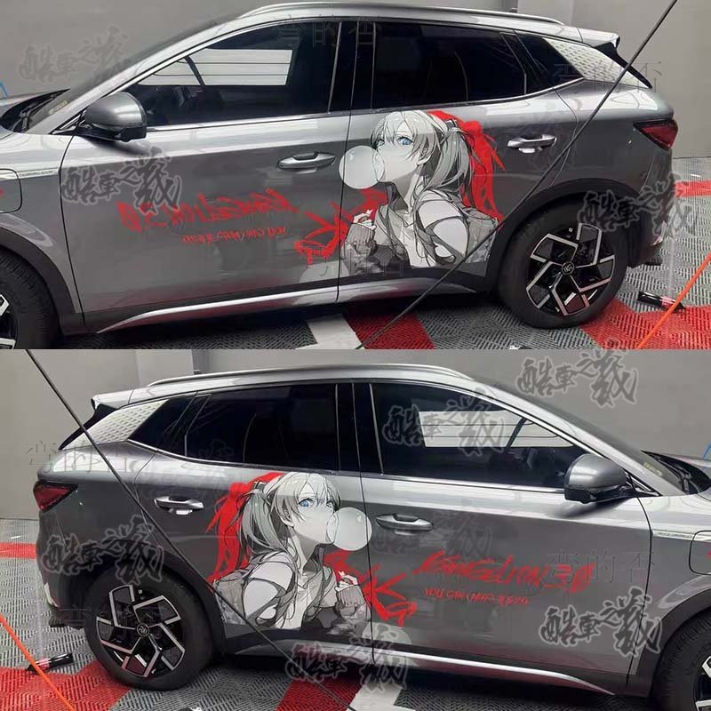适用于特斯拉model3 Y明日香动漫痛车汽车贴福音战士EVA电动车贴