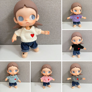 1/8可动人偶Zsiga向往之处嘎子姐娃衣BJD玩偶衣服爱心毛衣牛仔裤