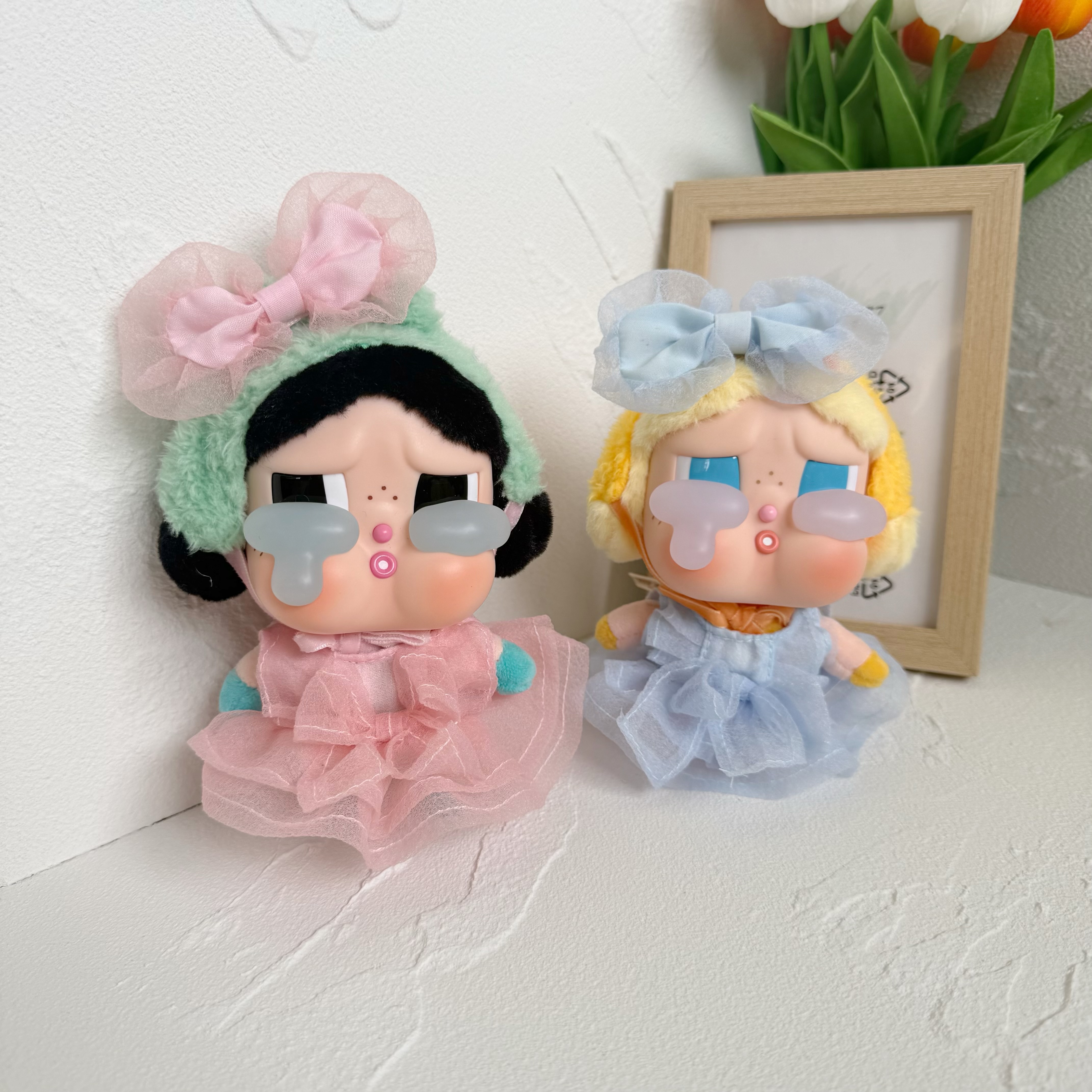 CRYBABY哭娃眼泪工厂搪胶脸娃衣落日歌会13CM盲盒衣服哑面仙女裙