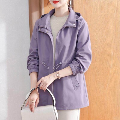 中年妈妈装秋冬加绒外套2025新款中老年女装可拆卸帽子中长款上衣