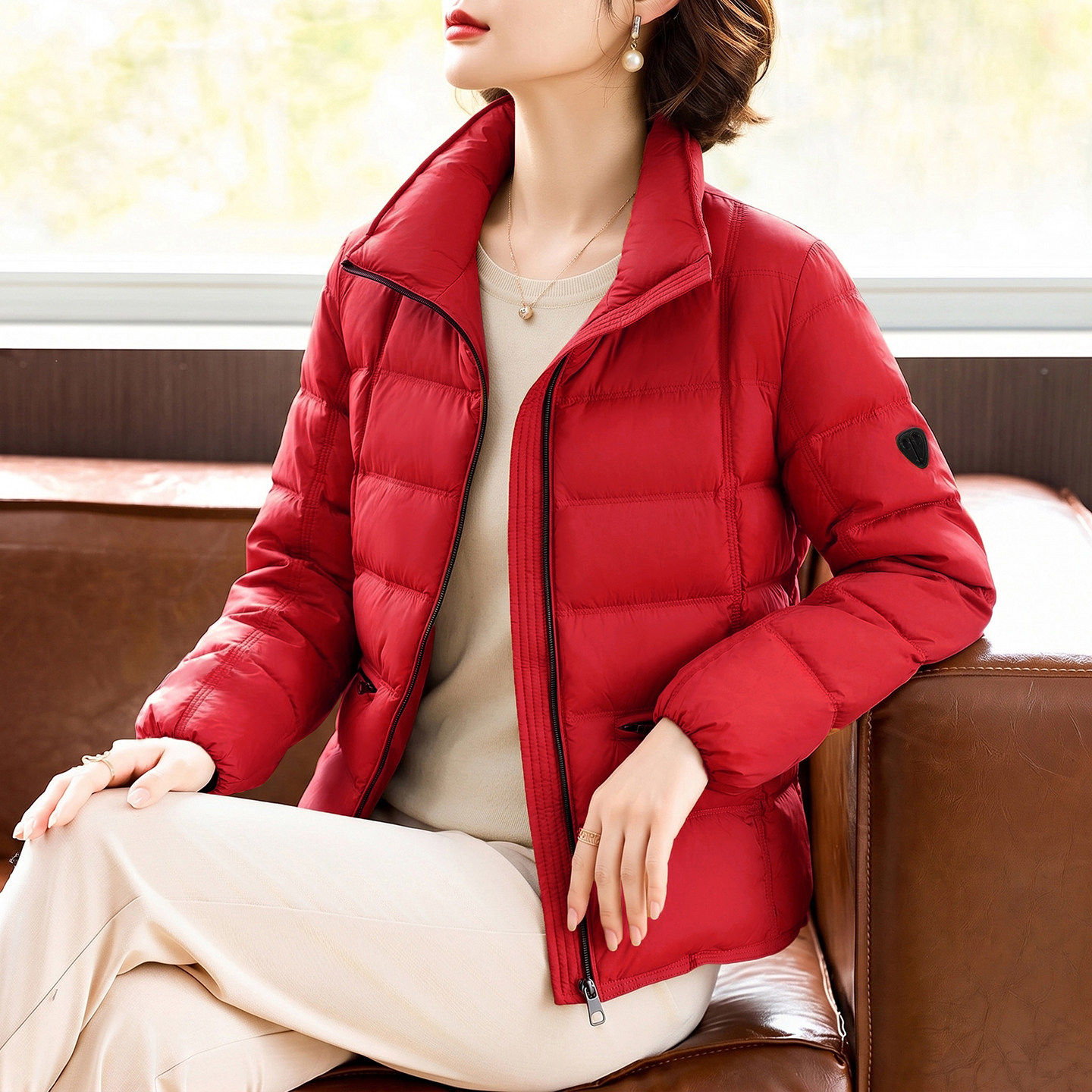 时尚小个子羽绒服女2026冬季韩版立领白鸭绒加厚保暖短款外套潮