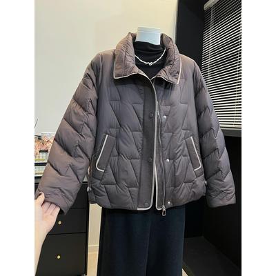 小个子妈妈羽绒服冬季短款2025新款50多岁中老年女士洋气秋冬外套